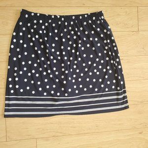 Susan Graver Navy Polka Dot Skort